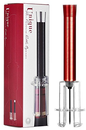 PHOEWON Tire Bouchon, Un Tire-Bouchon à Pression d'air Cork Pops Out Ouvre Bouteille Décapsuleur Ouvre Bouteille Vin Outils, Vin Accessoire (Rouge)