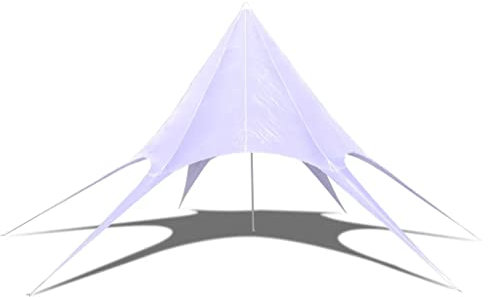 vidaXL Gartenpavillon, 117 cm, weiß, sechseckiger Stern, Pavillon, Zelt, Hochzeit, Event, Party
