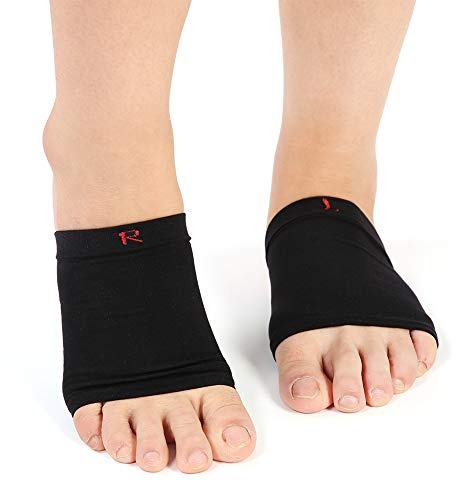 Plantillas ortopédicas de silicona unisex, soporte para almohadilla del cojín del pie, mangas de compresión para fascitis plantar, alivio del dolor y confort diario (fit for