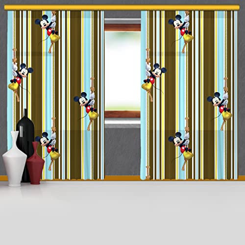 alles-meine.de GmbH 2 TLG. Set Fertigschal - Vorhang/fertig Gardine - - Mickey Mouse - 2X - 140 * 245 cm lang - Blickdicht - Kräuselband - leichte Verdunklung - Fenster/Schie..