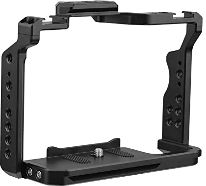 Cage d'appareil photo Andoer en aluminium - Deux supports pour chaussures froides - Filets 1/4 - Compatible Sony A7IV/A7III/A7II/A7R III/A7R II/A7S II