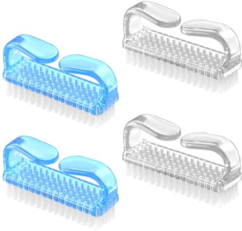 Larbois Spazzola per unghie con impugnatura per mani, kit per pedicure e pedicure, per uomini e donne (confezione da 4) (colore 7)