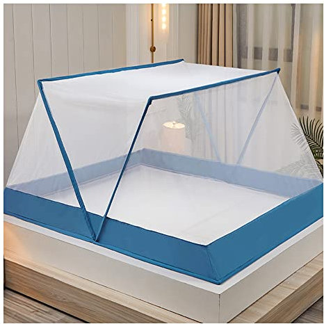 OKUOKA Portable Pliant Moustiquaire Lit Auvent Camping Portable Voyage Maison Anti Moustique Tente Moustiquaire Pliable pour Enfants Adultes sans Fond Sommeil Bug Filets Extérieur,Seabird