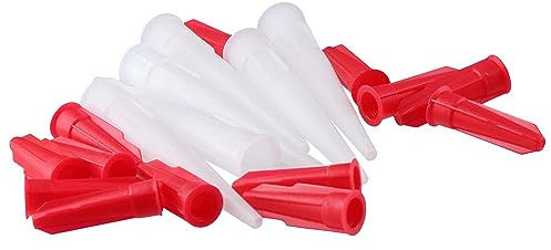 Urjumpea 24PCS Caulk Extension Nozzle,Sausage Caulking Gun Tips Plastic Caulk Nozzles for Sealing and Preserving,Applicator Replacement Extension