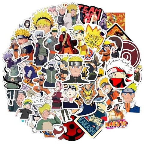 Yuqilin Pack of 100 Anime Waterproof Stickers, Anime Stickers, Sticker Set for Car, Laptop, Motorcycle, Skateboard, Bicycle, Motorhome, Personalised Stickers for Adults Children