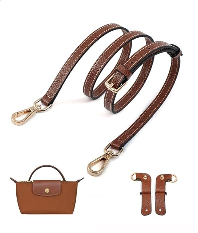 Umiup Schultergurt für Longchamp aus Leder für Damen Taschen, Verstellbarer Schulterriemen für Taschen, Schultergurt für Taschen Longchamp, Leder Riemen Tragegurte für Longchamp Mini Bag Straps
