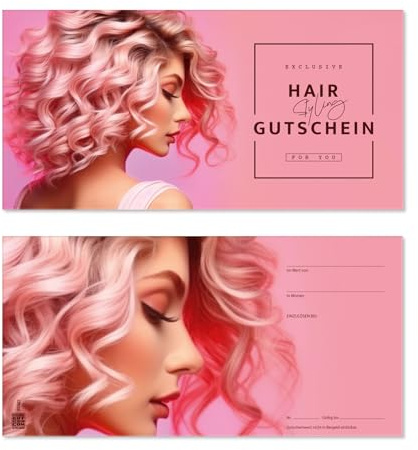 GESCHENKGUTSCHEINcom by POS-HAUER. 10 Gutscheine, blanko zum selber Ausfüllen. Für Friseure Friseursalons Haarstudios.
