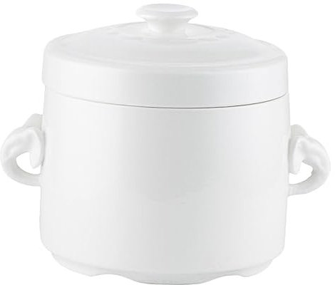 GALPADA Cuenco De Cerámica Ecológico Para Vapor Olla Tapa Guiso Binaural Asa Forma Oreja