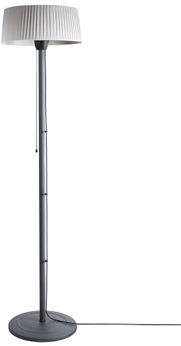 Halogen Elektro-Standheizstrahler Stahl grau 1500W Terrassenheizstrahler Varazze