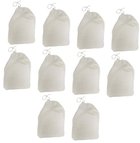 HOLIDYOYO 10piezas Bolsa De Tradicional Bolsa De Filtro De Algodón Cordón De Té Para Uso Cocina Para Frutos Secos Leche Té y Zumo De Fruta