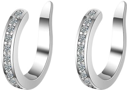 Achimlt Correttore Orecchie a Sventola Orecchini a Clip Donna Non Perforanti, Portatili Orecchini Clip Donna, 11 mm, Nessuna Pietra Preziosa (A)