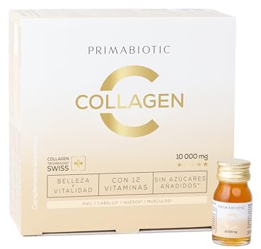 Collagene da Bere - Primabiotic Collagen 10000 mg | 15 Flaconcini da 30 ml (900 ml) | Integratore Liquido di Alta Qualità per la Bellezza | 95% di Assorbimento