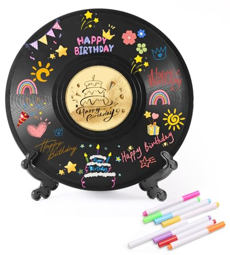 Vinyl Record Birthday Decorations DIY Guest Book Sign Poster