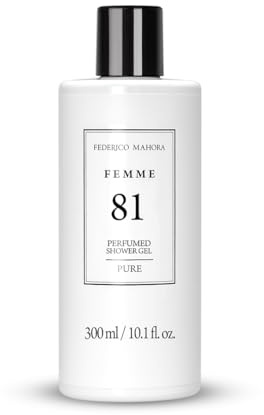 Gel de Ducha Perfumado FM 81 – 300 ml | Gel Corporal Floral con Manzana Verde, Lirio del Valle y Sándalo | Limpieza Suave