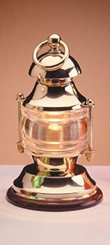Außergewöhnliche Tischleuchte AQUARIA aus Messing Jugendstil Schiffslaterne Maritime Lampe Antik