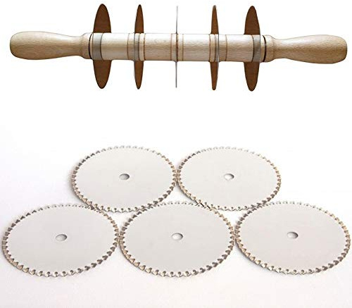 Kit Tagliasfoglia 5 Lame Inox Lisce e 5 Lame Inox dentate cod. CF04