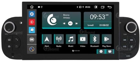 JF Sound - Autoradio Custom Fit per Fiat Panda 2022 - Android 8 Core - GPS - Bluetooth - WiFi - CarPlay/Android Auto - Full HD Touchscreen Display 7 - DAB+ - USB - Comandi Vocali