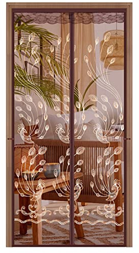 Mesh Magnetic Screen Door, Sliding Door Screen Magnet Closure Curtain for Front Back Patio Balcony, Hands Free Screen Partition, Bug Free Heavy Duty (37.5 * 83 Inch)