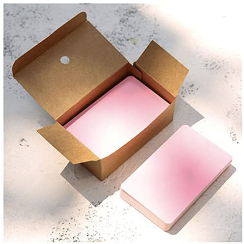 DUnLap Grußkarte 98 stücke 7 Farben Leere Karte Kleine Geschenkkarte Beschreiber Karte 5.2x8.8cm Nachricht Karte Grußkarte hochzeit (Size : Pink)