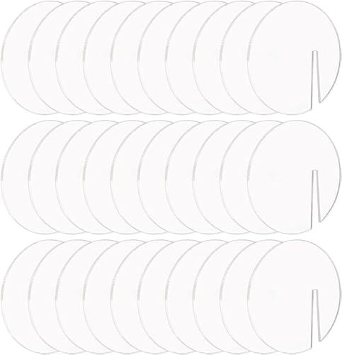 Hezhou 30 Stück Acryl Getränk Tags Party Getränk Tag Glasmarkierung Glasmarkierer Glas Markierung Wiederverwendbare Glas Identifikations Getränke Markierungen Weinglasmarkierer (40mm)