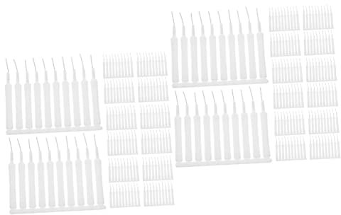 Garneck 2sets Multi-function Shower Hole Cleaning Brush Portable Cleaning Tool Grout Brush Shower Nozzle Cleaner 80pcs*2