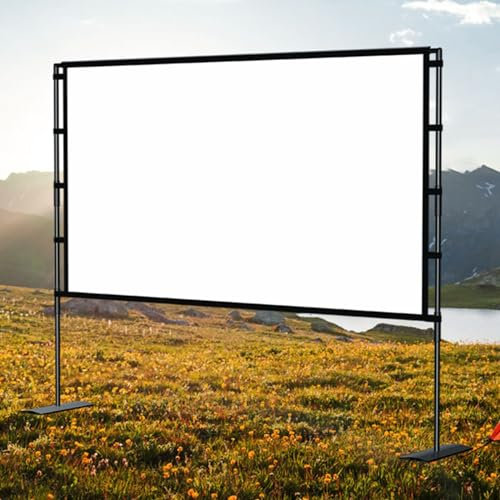 Hmtbet Toile Retroprojecteur, Ecran Geant Electrique 16:9 HD 4K Anti-Plis pour Vidéoprojecteurs, écran de Projection pour Cinéma Maison Bureau Voyage,120in