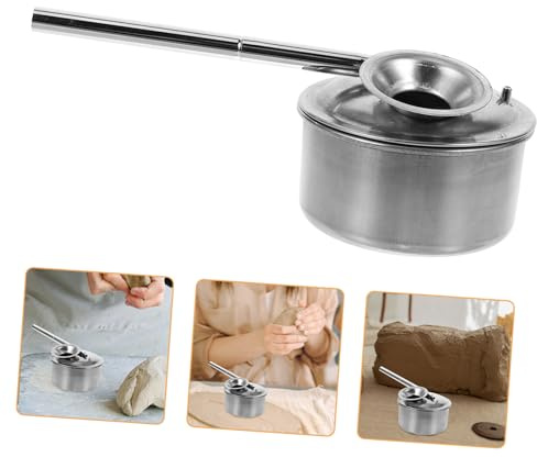 Hohopeti Edelstahl Ton Sprühflasche 100ml für Ton und Keramik, Silber | Metall Zerstäuber, für Selbstgemacht und Handarbeiten, Tragbar und Wiederverwendbar