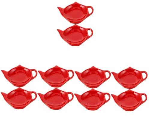 Alipis 5 Ensembles Soucoupe Sachet De Thé sous-Tasse en Céramique Théière Plat en Céramique Théière Corbeille Porte-Sachet De Thé Bol Plat De Collation Petits Plats À Tremper 2 Pièces * 5
