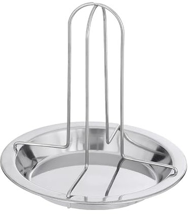 Culnflun Chicken Röster Rack, Edelstahl vertikaler Hühner -Roaster -Rack tragbarer Falthalter für Grill Camping im Freien