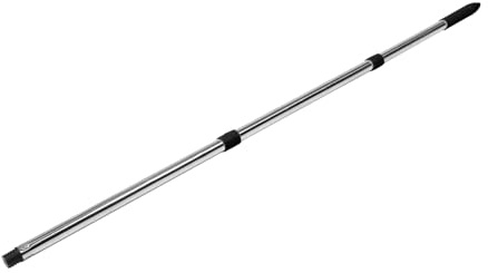 ROMISBABA Manche de Balai Acier Inoxydable Sections avec Protection Poignée pour Têtes Vissées Américaines Allemandes et Italiennes Outil de Nettoyage Domestique et Professionnel