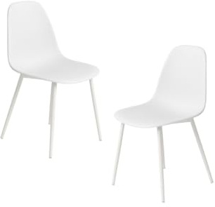 Regalos Miguel - Pack 2 Sillas White Teok Polipiel - Blanco