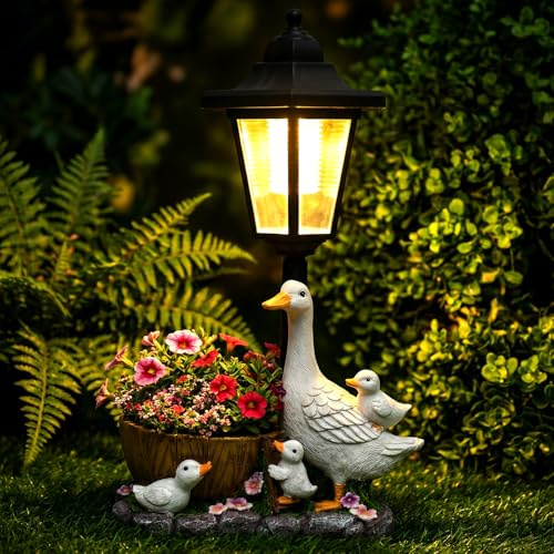 Décoration d'animaux de Jardin avec lumière Solaire, Wetterfest und Lange durée, Décoration d'animaux de Jardin à l'extérieur Figures pour Jardin Gazon