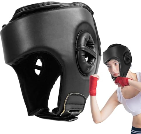 Copricapo da boxe - Ventilato regolabile leggero | Protezioni per testa da boxe per adolescenti, adulti, arti marziali, kickboxing, karate, competizioni, sport, palestra, casa