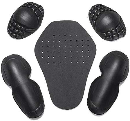 Unbekannt Motorcycle Jacket Armor Protectors Set (5Pcs, Black, EVA Foam)