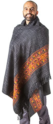 Om Shanti Crafts Meditation Shawl or Blanket, Exotic Shawl/Wrap, Oversize Scarf or Stole. Unisex
