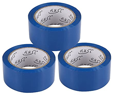 HUSL Cinta Adhesiva Color, Precinto Colores, 80m Colores Conjunto de Cintas para Artes, Manualidades, Pintura, Modelado, Recambio, Etiquetado o Codificación, Cinta de Conducto de colores (Azul)