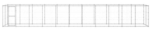 vidaXL Hundgård för utomhusbruk galvaniserat stål 26,62 m², hundhus, hundburar, inhägnad, hundbur, hundstaket, inhägnader, hundstaket, hundgård