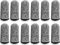 12 piezas de cunas para dedos, protector de pulgar reutilizable, protectores de dedos antideslizantes, cunas para dedos transpirables, protección resistente a cortes para el trabajo, cocina (gris)…