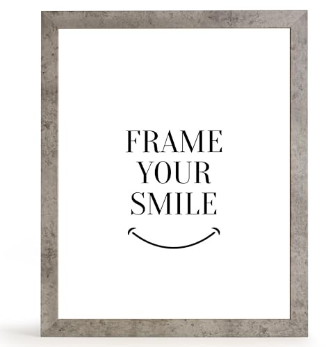 Monframe Bilderrahmen 75x98 cm | Modern Fotorahmen Beton Optik mit Acrylglas & UV-Schütz | Bilderrahmen Holz MDF für Fotos, Kunstwerke, Poster & Diplom