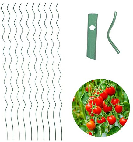 INDUTEC Tomatenspiralstab Grün Tomantenstab Spiralstab Rankstab - Ø 6,8 mm x H: 180 cm (10 Stück)