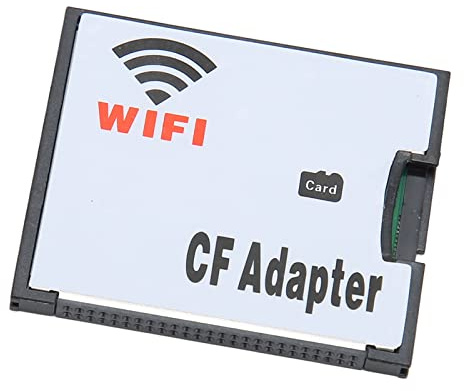Adaptador de Tarjeta de Memoria a CF, Adaptador de Tarjeta de Memoria WiFi a CF para iOS 5.1.1+, para Android 3.0+, Plug and Play, Tarjeta de Memoria a CF Compact Flash para Cámara