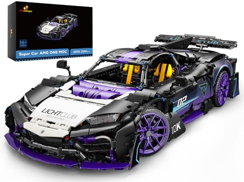 JMBricklayer Sportwagen-Bauset für Erwachsene oder Jugendliche, Supercar-Sammelmodellautos, Rennwagen-Technologie-Spielzeugbausatz im Maßstab 1:10, Ideengeschenke für Männer oder Fahrzeugliebhaber