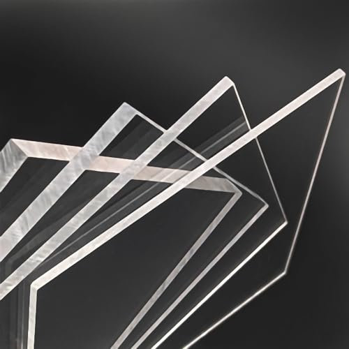 JKM CAST Acrylglas GS farblos Glasklar Acrylglasplatte Kunststoffplatte Acrylglas Zuschnitt (500 x 1000 mm) Stärke wählbar 2-10mm Acrylplatten hochwertig mit Schutzfolie (4 mm)