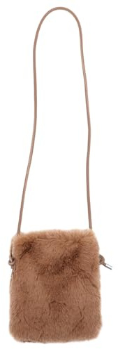WRITWAA Damen Plüsch Umhängetasche Schultertasche Handytasche Leicht Kompakt Für Alltag Party Shopping Strand 22X17X1 Zoll