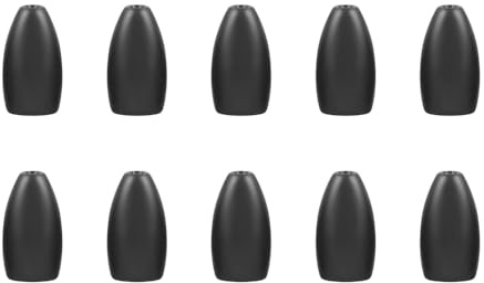 Lote de 10 plomos de pesca de acero de tungsteno, peso de pesca liso 1,8 g/2,7 g/3,5 g/8 g/5,3 g/7 g/8,8 g para la pesca en el bar