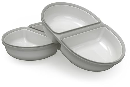 SureFeed Sure Petcare Split Futternapf für Haustiere mit integrierter Dichtung, kompatibel mit Sure Petcare Mikrochip-Futterspender mit versiegeltem Deckel, funktioniert für Nass (Grey)