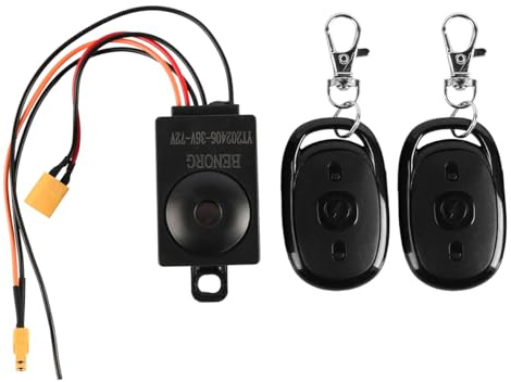 VOANZO Sistema di Allarme di Sicurezza antifurto, Campanello di Allarme di Sicurezza per Scooter Elettrico, Dispositivo di Controllo remoto da 115 Db Compatibile con interfaccia XT30, Scooter M365