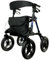 Parvum Rebel Outdoor Rollator – aktives Gehen draußen: mit großen Luftreifen, stabilem Aluminiumrahmen (8,4 kg), bequemer Sitzfläche & Rückenlehne, sicher & komfortabel auf jedem Untergrund - Blau