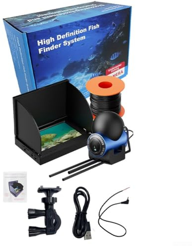 HEBEOT Underwater Fishing Camera, Finder Underwater Fishing HD Camera Night View Anchor Display 22.5 * 17 * 8.5cm(4.3IPS+camera15m)