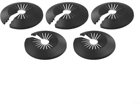 Lot de 5 cache-tuyaux élégants pour embellir votre mur avec des rosaces décoratives (50-78 mm)